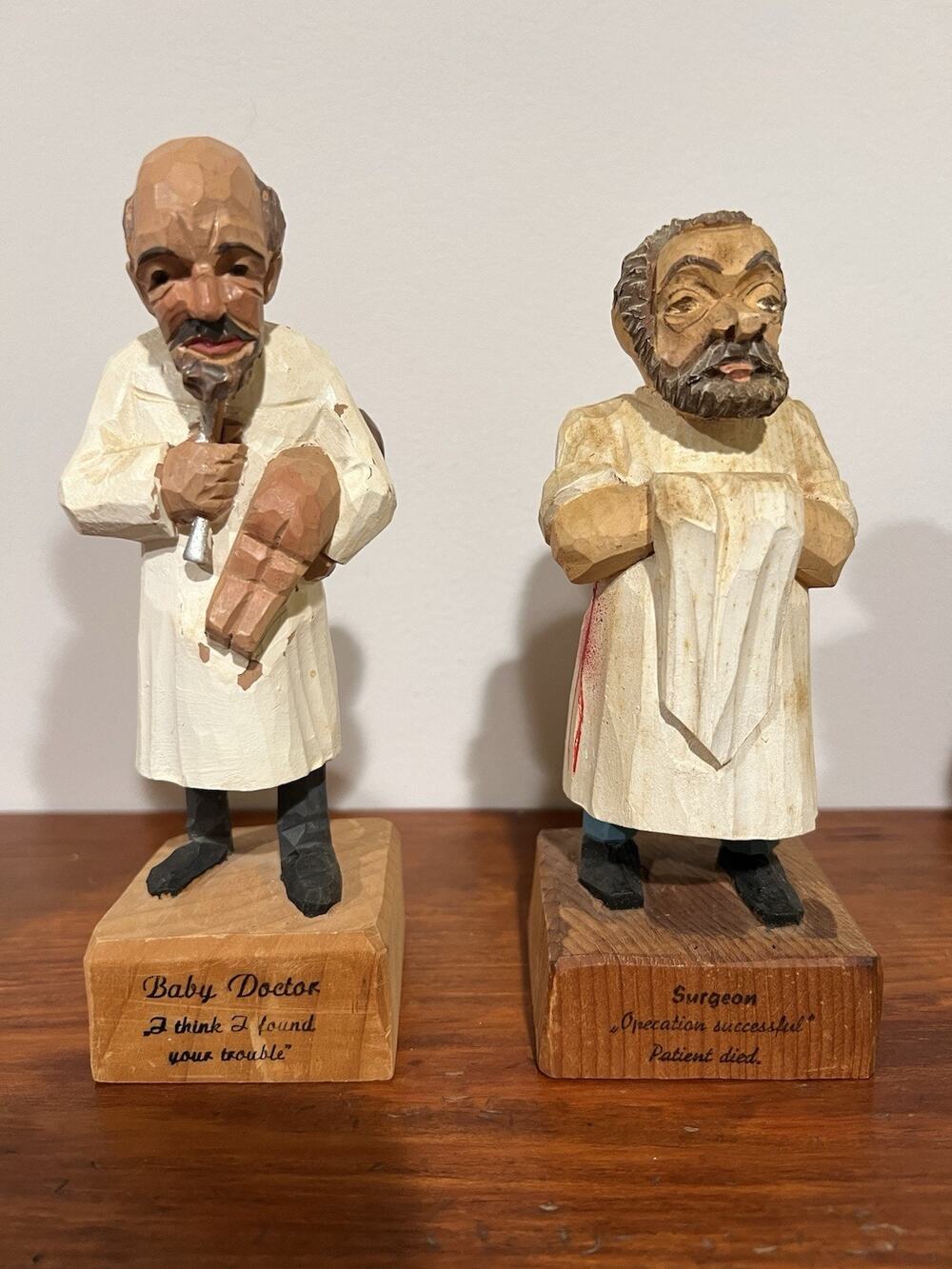 Anri Toriart Doctor Figurines~Baby Doctor & Surgeon Dark Humor